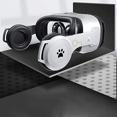 MU Occhiali Vr Realtà Virtuale 3D Telefono Cellulare Dedicato Ar Una Macchina Universale 4D Macchina da Gioco Bluetooth Attrezzatura Casco 4K Versione Del Computer Video Casa,bianca,Taglia unica