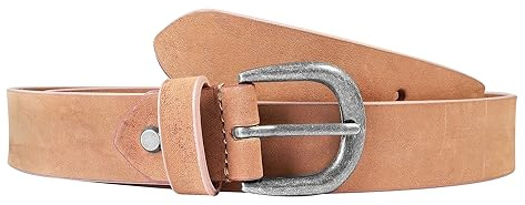 Leonardo Verrelli Damen-Gürtel Leder, verschiedene Farben, Business, kürzbar, Bundweite 75-125 cm 3100056-3100063 (Beige, Bundweite: 85 cm - Gesamtlänge: 100 cm)