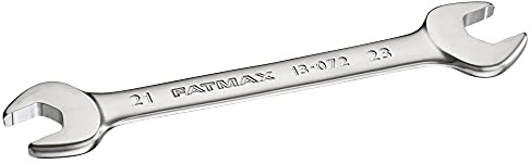 Stanley FatMax FMMT13072-0 Double Open-Ended Spanner 21 x 23 mm 15° Offset with Non-Slip Profile for Improved Screw Contact Steel