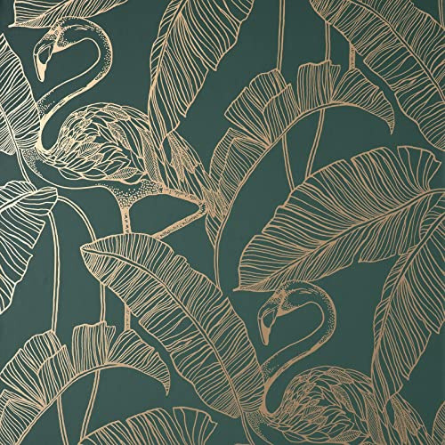 Fine Decor UK Flamingo Emerald