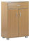 Brigros Wehome - Mobiletto Multiuso 2 Ante Battenti Con 5 Ripiani E 1 Cassetto, Adatto A Diversi Utilizzi Come Mobile Ingresso, Mobiletto Bagno, Mobiletto Cucina, 63x95 Cm (Rovere)