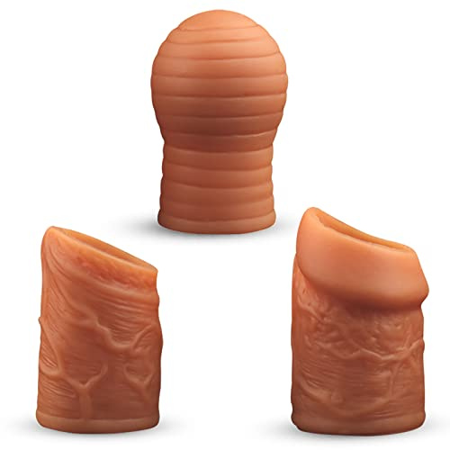BDSMAGE Manchon de pénis 3 en 1 pour Augmenter L'érection, rehausser retardant éjaculation pour Homme Reutilisable