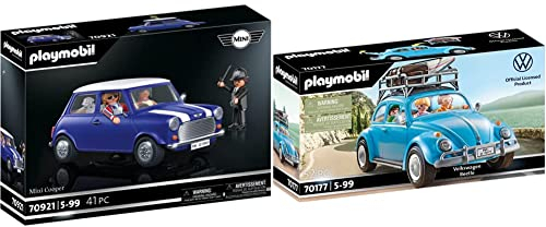 PLAYMOBIL Classic Cars 70921 Mini Cooper, Modellauto für Erwachsene und Spielzeugauto für Kinder, 5-99 Jahre Volkswagen 70177 Käfer, Für Kinder ab 5 Jahren