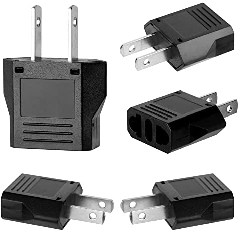 5 pezzi Adattatore da Viaggio, Adattatore per pina Europea a Americana, Adattatore per Spina Italiana a USA, Universale per Europa/USA/US/Cina/Giappone/Canada/Messico
