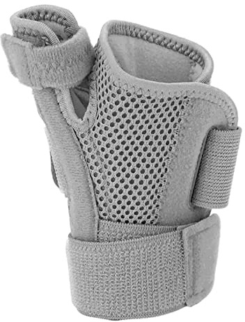 Muñequeras de Apoyo para el Pulgar de la Muñeca, Férulas para el Pulgar Y Muñequeras, Estables Y Ajustables, Alivian el Dolor de Artritis, Previenen Esguinces Articulares Durante los(Gris)