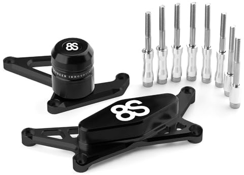 Modeer Compatible avec GSX-8S 2023 2024 2025 GSX 8S Cadre de moto anti-collision Protection contre les chutes Slider Crash gsx-8s gsx8s Accessoires (noir)