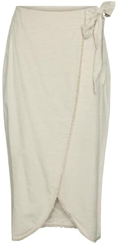 PIECES Jupe enveloppante Pckalou Hw Wrap pour Femme, Bouleau, M