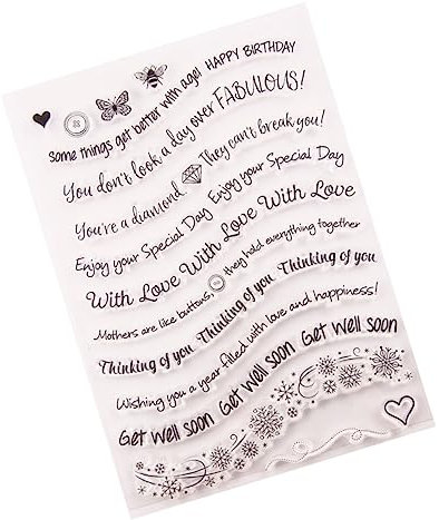 OATIPHO Stamp Transparent Stempel Für Scrapbooking Diy Fotoalbum Und Tagebuch Deko Wiederverwendbare Silikonstempel Für Kreative Bastelprojekte