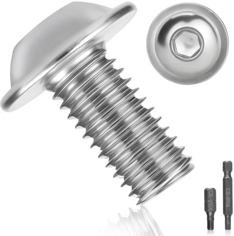 15 Stück Linsenkopfschrauben M8*16 edelstahlschrauben A2 V2A Flachkopfschrauben ISO 7380 Linsenkopfschraube Rostfrei schrauben Gewindeschrauben Vollgewinde mit Flansch, Innensechsrund und Hex Key