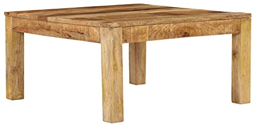 BUKSCYJS Couchtisch kleine Zimmer, Sofatisch, WohnzimmertischCouchtisch Mango-Massivholz 80×80×40 cmFür Wohnzimmer, Schlafzimmer, Büro, Eingang, Korridor