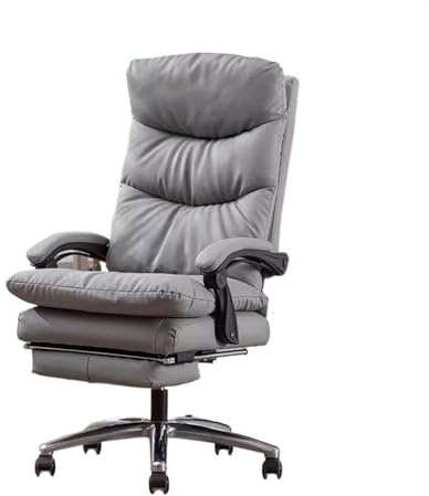 Zhaoj24-05 Ergonomic Office Chair Ergonomic Computer Chair Household Boss Chair Reclining Office Chair Swivel Chair Comfortable Sedentary Gaming Lunch Break Seat Desk Chair(Gris)
