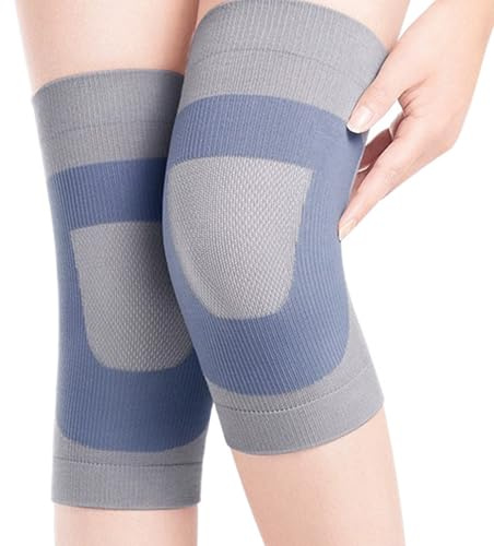 AIDIER Rodillera elástica cálida de algodón, antideslizante, alivio del dolor, calentador de rodilla, ligero, transpirable, para artritis, rodilleras, calentadores de piernas, para mujer y hombre