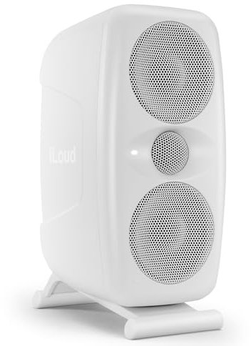 IK Multimedia iLoud MTM MKII White (Single) Compact Studio Monitor with Built-in ARC Room Correction, 100W RMS high-Performance Desktop Speaker, Computer Speakers and pc Speakers use and DJs