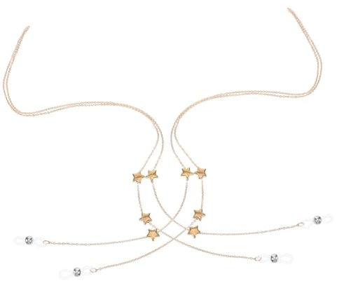 ANDRESLAD 2stücke Mädchen Brillenkette Aus Glasband Für Sonnenbrillen Damen Mit Brillenanhänger Brillenkette Für Frauen Mädchen Brillenband Aus Metallglaskette