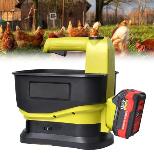 KYZTMHC Esparcidor de Semillas de césped inalámbrico, esparcidor de Fertilizantes inalámbrico, esparcidor de Semillas de césped de Mano, 5,5 L, para Semillas, alimentación Animal