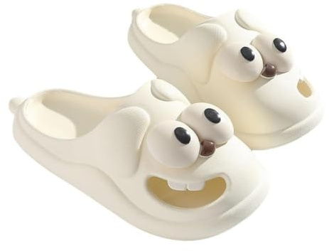 Winkeabuy 2024 Zapatos con agujeros para uso al aire libre, pantuflas de punta cerrada para mujer, lindas caricaturas, sandalias de verano para mujer, Q3J6