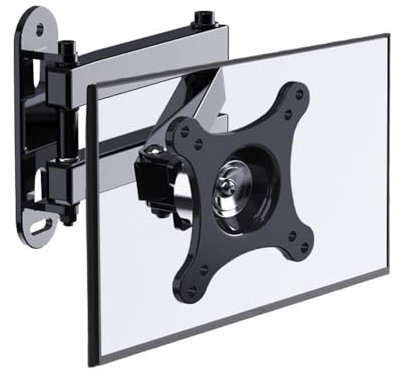 Monitor stand Single Monitor Wall Mount for Most 10-27 Monitors Within 33.0 lbs, Full Motion Adjustable Wall Mount Articulating Arms Swivel Tilt Extension Rotation Desk accessories