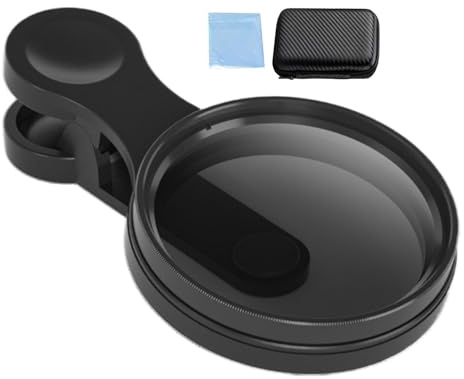 Filtro polarizador para teléfono móvil | Filtro de lente circular de 52 mm | Kit de filtro de vidrio con accesorios de teléfono de tela para cámara y teléfono