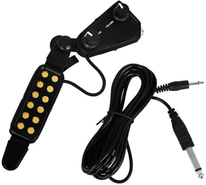 Toyvian Tonabnehmer Für Akustikgitarre Schallloch-magnet Mit Lautstärkeregler Und Langem Kabel Kompatibel Für Folk-gitarren Einfache Installation Für Verbesserten Klang