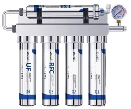 TIEOAXFT Purificateur d'eau par ultrafiltration en 5 étapes, purificateur d'eau Potable directe Domestique, Filtre à Eau du Robinet PH75, retient l'eau minérale