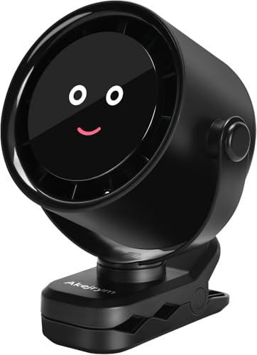 Ventilatore Portatile USB con Clip - 5 Velocità Ventilatore Tavolo Silenzioso Con Schermo LED Batteria Ricaricabile Rotazione a 360° Tavolo Fans per letto Ventola Potente per Camera Ufficio Campeggio