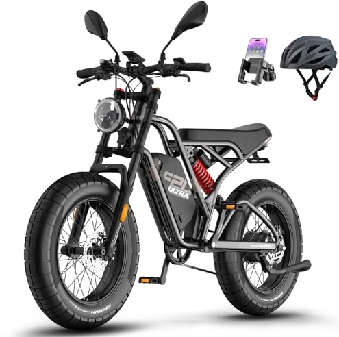 Fafrees F20 ULTRA Electric Bicycle, 20 x 5.0 Inch Tyre Fatbike All Terrain, 48V/25AH Battery, Hydraulic Disc Brakes, Electric Mountain Bike for Unisex Adults, Range 80-120KM (Black)