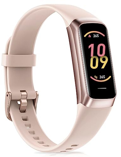 Fitness Tracker with Heart Rate/Step Counter/Calories/Stopwatch, Activity Tracker with 1.1 AMOLED Screen, Waterproof Step Tracker for Android iPhones Women Men