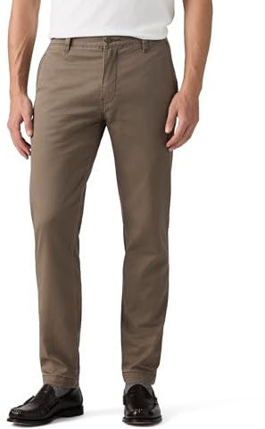 Levi's Uomo XX Chino Standard Taper Hose aus Baumwolle und Leinen Maitake Brown Cotton Linen Twill Brown 36 32