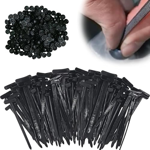 CWENDANER Hebilla universal de nailon para bridas (50/80/100/120/150/200 piezas). Fijación de nailon robusta, rápida y autoblocante para la industria, el automóvil y el hogar (100)