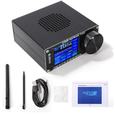 Ricevitore radio GearWell, decodificatore a ban completa ATS-25MAX con DSP, ricevitore di scansione radio touchscreen 2,4 pollici portatile