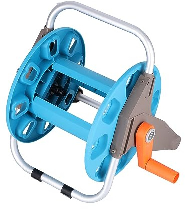 Keenso Enrouleur de tuyau - Accessoire de jardin - Robuste - Chariot de tuyau d'eau pour tuyau de 30 m - Rangement pratique pour pelouse et cour