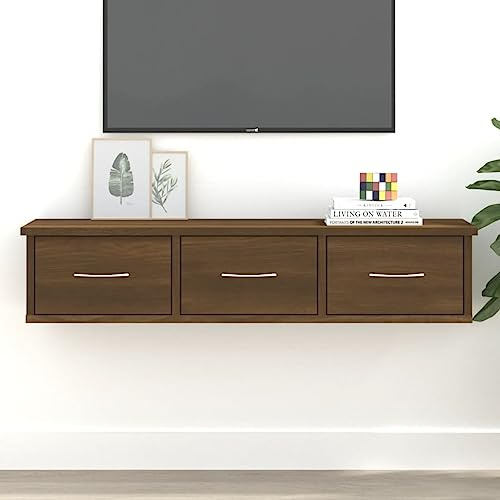 Mimdixy Estanterias para Libros Estantes, Armario de Pared Madera contrachapada Roble marrón 88x26x18,5cm para Garaje, Almacén, Trastero, Cocina