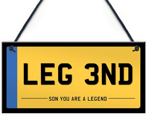 Red Ocean Son Licence Plate Novelty Number Plate Gift For Son From Mum and Dad Christmas Birthday Gift For Him Car Enthusiast Gifts Bedroom Decorations