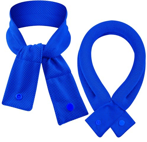 CHONGQILAO Pañuelo Refrescante, 2 Piezas Toalla de Enfriamiento para el Cuello con Botón, Bufanda Refrigerante para el Cuello, Toalla Refrescante Deportiva para Gimnasio, Deporte, Viaje, Yoga, Golf
