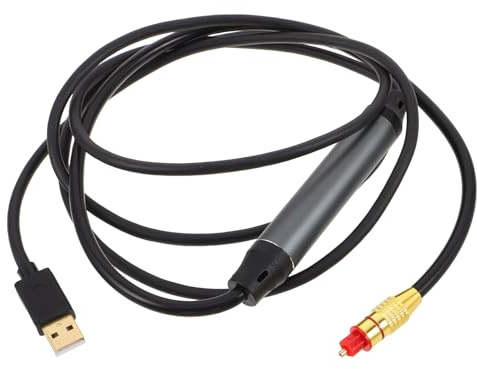 HEALSOPTHY Adattatore Audio USB a Cavo Ottico Digitale Spdif Nero in Plastica Trasferimento Digitale senza Driver per Tv e Computer