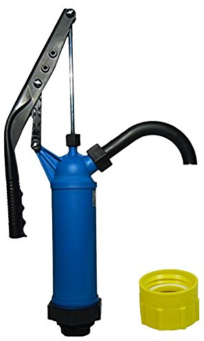 ABACUS® Fasspumpe Vario mit variablem Hub + Adapter gelb für Gewinde Nr. 61 - geeignet für Alkohole, Benzin, Diesel, milde Laugen und milde Säuren - Handpumpe Hebelfasspumpe Ölpumpe Kerosinpumpe(7217)