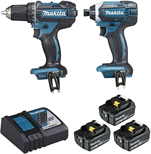 PACK OUTILLAGE PERCEUSE VISSEUSE MAKITA DDF482 18 V ET VISSEUSE À CHOCS DTD152 18 V- 5AH - DLX2127TJ1