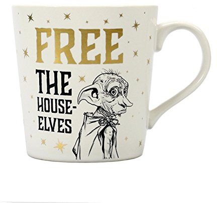 Harry Potter Tasse Dobby - weiÃŸ, Bedruckt, aus Keramik, Fassungsvermögen ca. 325 ml.