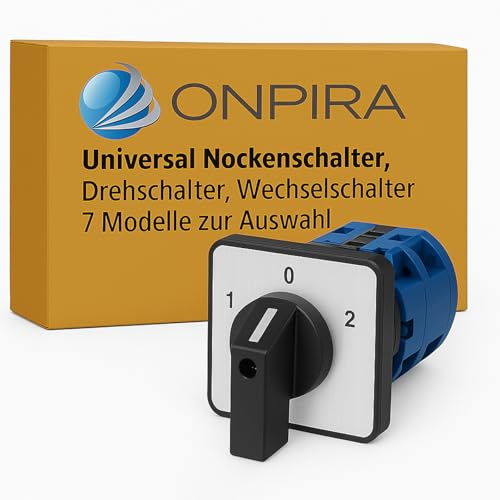 Drehschalter Nockenschalter Wendeschalter Auswahl: 7 Modelle / 0-1/1-0-2 / L-0-R / 0-Y-∆ (LW26-20/3 D303)