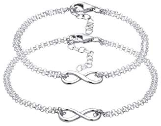 Elli Armband Damen Mutter Kind Set Infinity Symbol aus 925 Sterling Silber