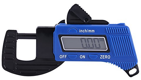 Thickness Gauge, Digital Thickness Meter Tester Measuring Tool Metric and Imperial System Switch for Paper PU Leather Metal Sheet Jewelry