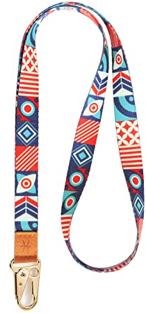 HEZEN Coole Lanyard für Schlüssel, Halsriemen Schlüsselbund für Frauen, Lanyard Logo für Männer, ID Lanyard (Design D)