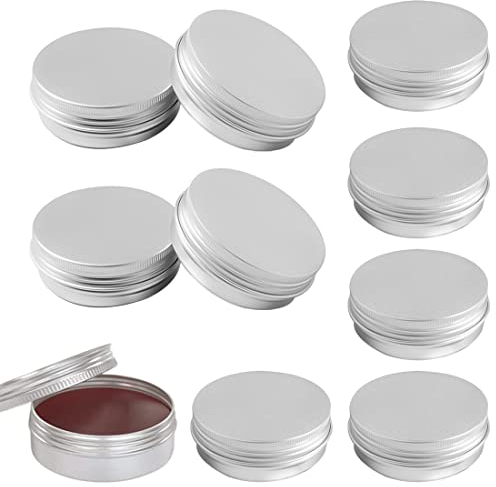 MCSQK 10 Pièces pots aluminium 30ml, Petit Boite Aluminium, Conteneurs en Etain, Pots de Contenants Cosmétiques Vides pour Échantillon, Candle, Stockage de Voyage, baumes à lèvres cosmétiques, lotion