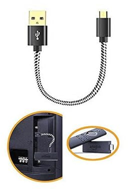 30cm USB Cable for Fire Stick, Power Cable for Streaming TV Stick, TV Power Cord Made for Amazon Fire Stick, Chromecast and Other Android devices.