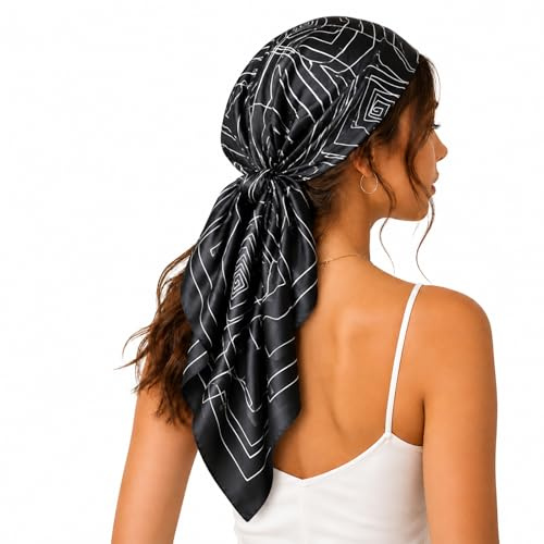 FAIRYGATE Seidentuch Damen Seidentuch Seide Leicht Seidenschal Bandana Halstuch Kopftuch Elegante Schal Tuch Geschenk für Frauen DA21