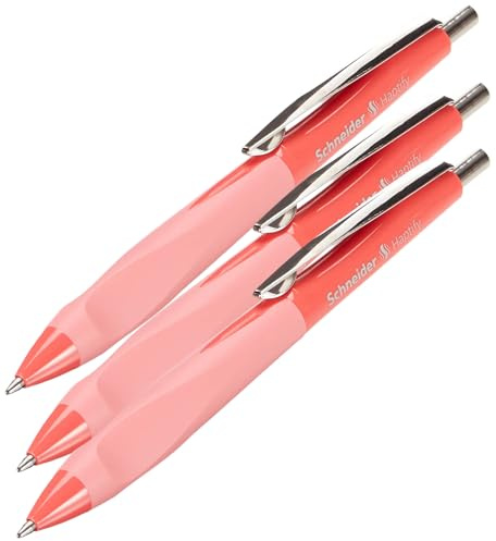Schneider 73530 Haptify Kugelschreiber (Schreibfarbe: blau, Strichstärke: Mittel) 1 Stück, sortiert (Packung mit 3)