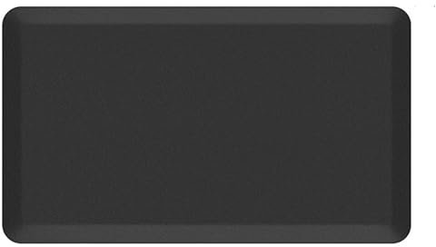 DELURA Gepolsterter, Ermüdungsfreier, Ergonomischer Küchenteppich, Bequeme Stehmatte für Küche, Spüle Und Waschküche, Schwarz (Size : 44 * 71cm)