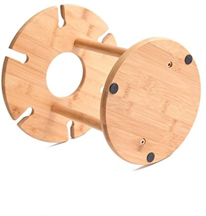 Wine Glass Holder, Bamboo Wooden Wine Glass Holder Free Standing Goblet Drying Rack Stand for Tabletop Party Marco de vino Tinto (Log Color One Size)