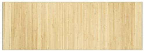 vidaXL Light Natural Bamboo Rug-Beige Rectangular Floor Mat/Carpet Runner for Living Room, Office, Bedroom, Lounge, Indoor/Outdoor, 70x200 cm