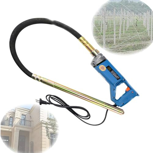JOSBY Vibromasseur électrique portatif pour béton 1200 W, Outil Vibrant pour béton électrique avec Tige d'arbre de 6,6 Pieds, Conception de fenêtre de Dissipation Thermique des Deux côtés
